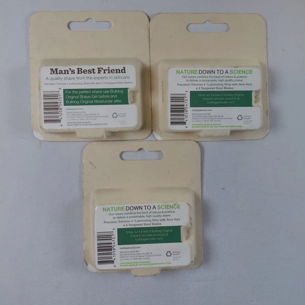 12 Cartridges Bulldog Original Steel Razor 5 Blades with Aloe Vera Refill